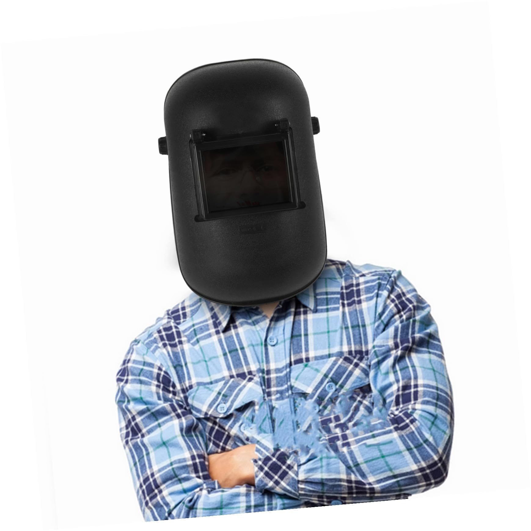 Capucha de Soldadura de Plástico Ligera y Cómoda Pantalla Ajustable para Protección Ocular en Trabajos de Soldadura