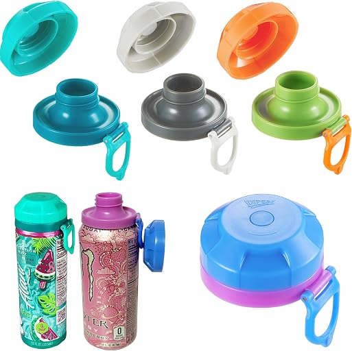 ORIGINAL CREATOR - DIPESI 4 Pack Magnetic Soda Can Lids – Reusable Airtight Can Covers, BPA-Free, Easy to Use, Keep Drinks Fresh & Bug/Dust Free, Fits Standard Cans, Great for BBQ, Beach & Party.