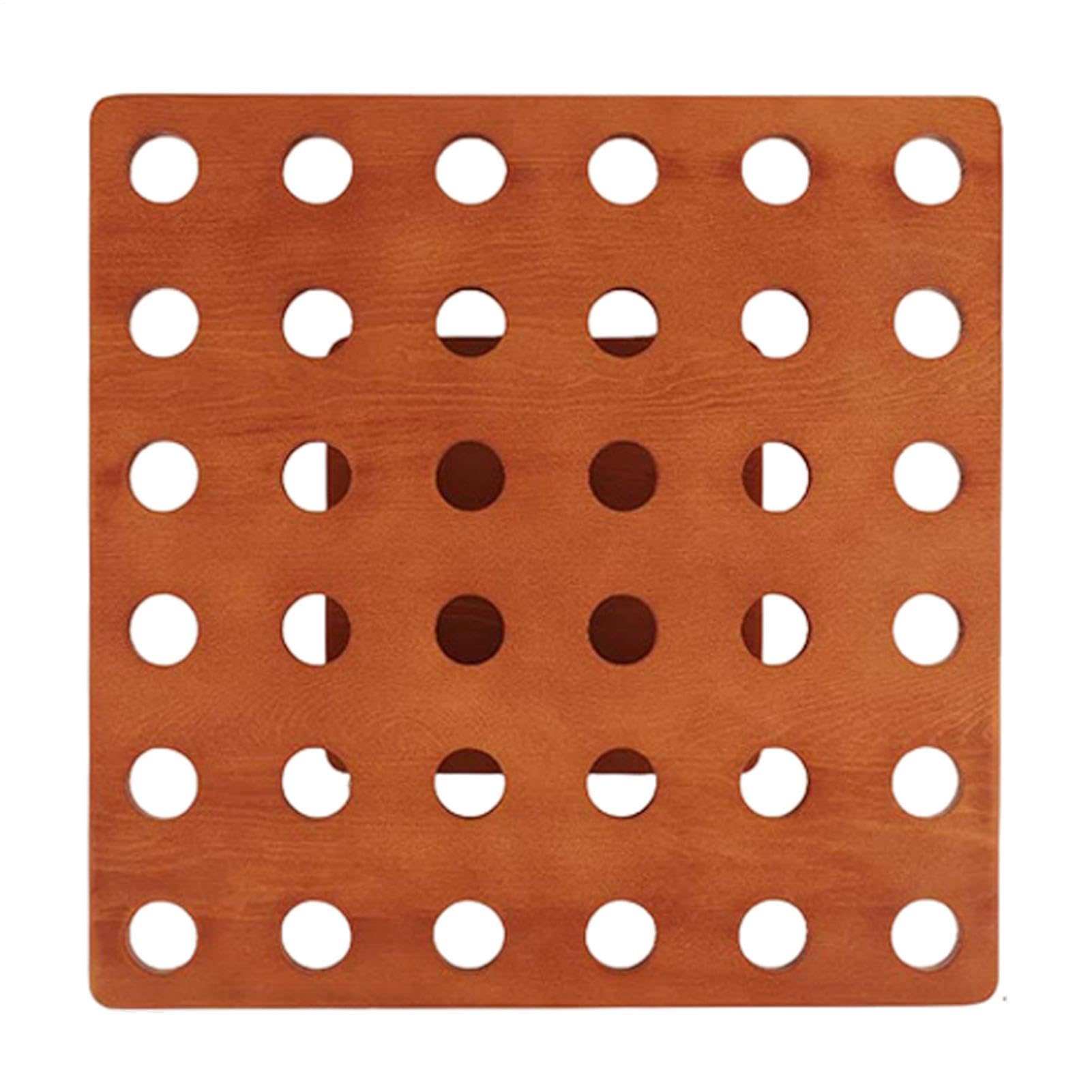 Support de cornet de crème glacée, 33 x 33 cm, présentoir en bois avec 36 trous, support de cônes de charcuterie, plateau de collation, support de nourriture pour fête d'anniversaire, restaurant