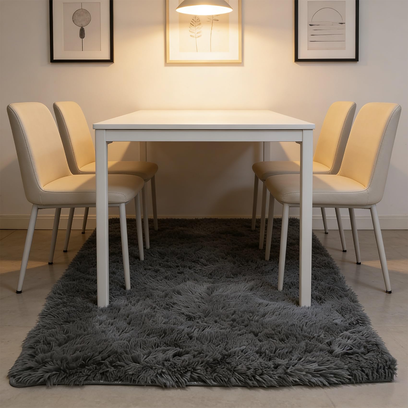 Tapis salon facile à entretenir 200x275 grand tapis gris