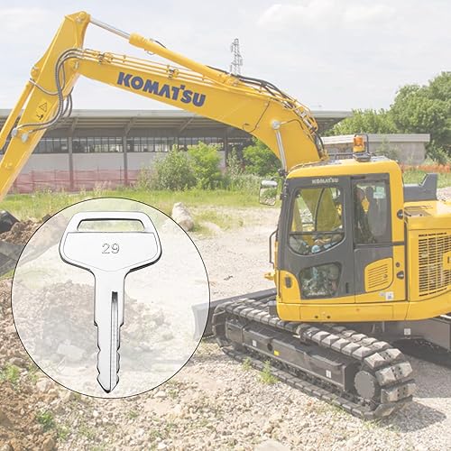 Miniatura 6 de Llave de encendido para equipos pesados, paquete de 10 llaves Komatsu, sustituye a la pieza OEM TR261434 para excavadoras, topadoras, cargadoras y