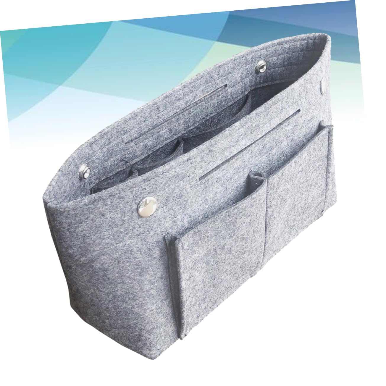 Trousse de Toilette Paquet de Rangement Compact Portable en Tissu Feutre Grosse Capacité Poignée pour Cosmétiques, pour Vacances et Salle de Sport
