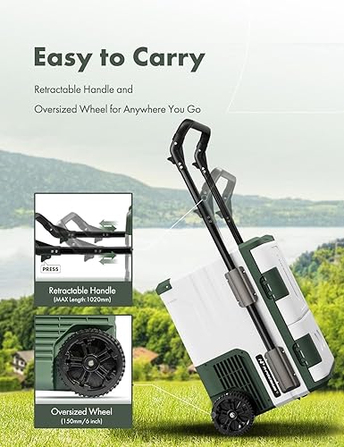 Miniatura 7 de A-Premium Refrigerador de 12 voltios 39QT36.7L Refrigerador portátil para automóvil, -4F  68F zona separada, congelador portátil, control de