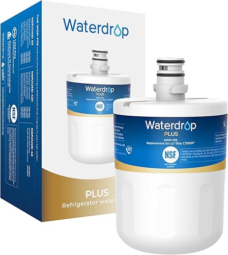 Waterdrop Plus 5231JA2002A NSF 401&53 Filtro de agua para refrigerador, reduce PFAS, repuesto para LG® LT500P®, ADQ72910911, ADQ72910901, Kenmore