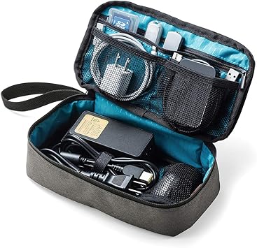 Amazon Co Jp サンワダイレクト トラベルポーチ ガジェットポーチ 旅行 出張 便利グッズ マウス ケーブル モバイルバッテリー 収納ポーチ グレー 0 Bagin006gy パソコン 周辺機器