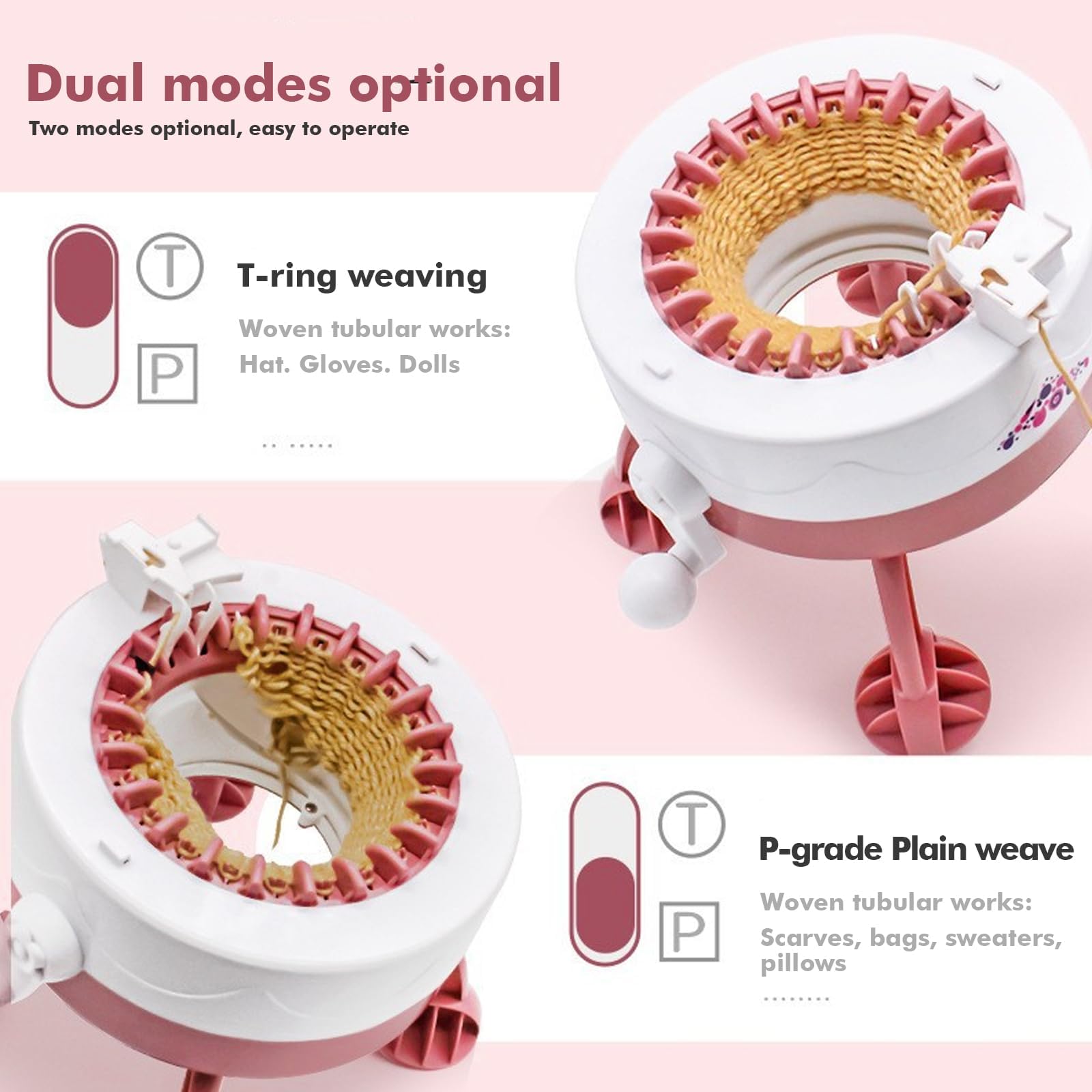 mumisuto Machine à Tricoter, 22 Aiguilles Tisser Rond, Métier À Tisser Intelligent, Rond Intelligent Machines à Tisser à Tricoter Bricolage Kit De MéTier à Tisser Pour Adultes Et Enfants