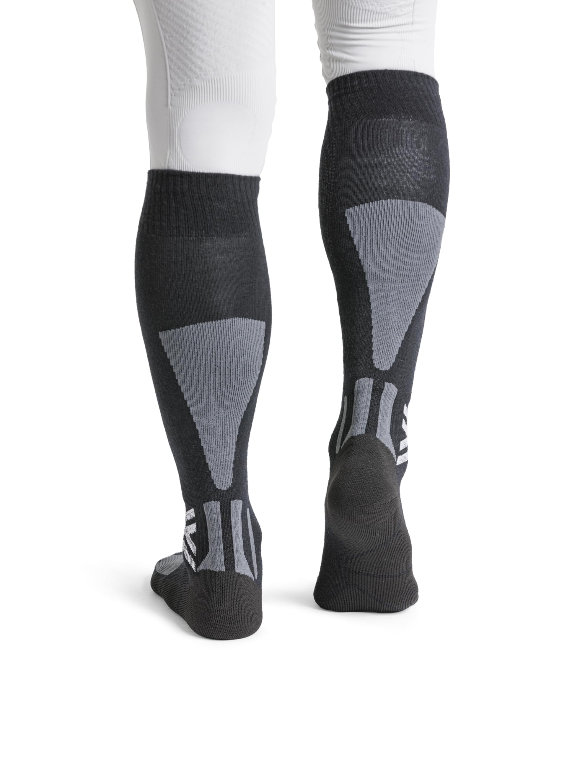 X-Socks Ski Discover Merino OTC - skarpety narciarskie zapewniające komfort i ciepło - opaska O-Ring zapewniająca bezpieczne dopasowanie i wsparcie - Seal Grey/Light Sand, 39-41