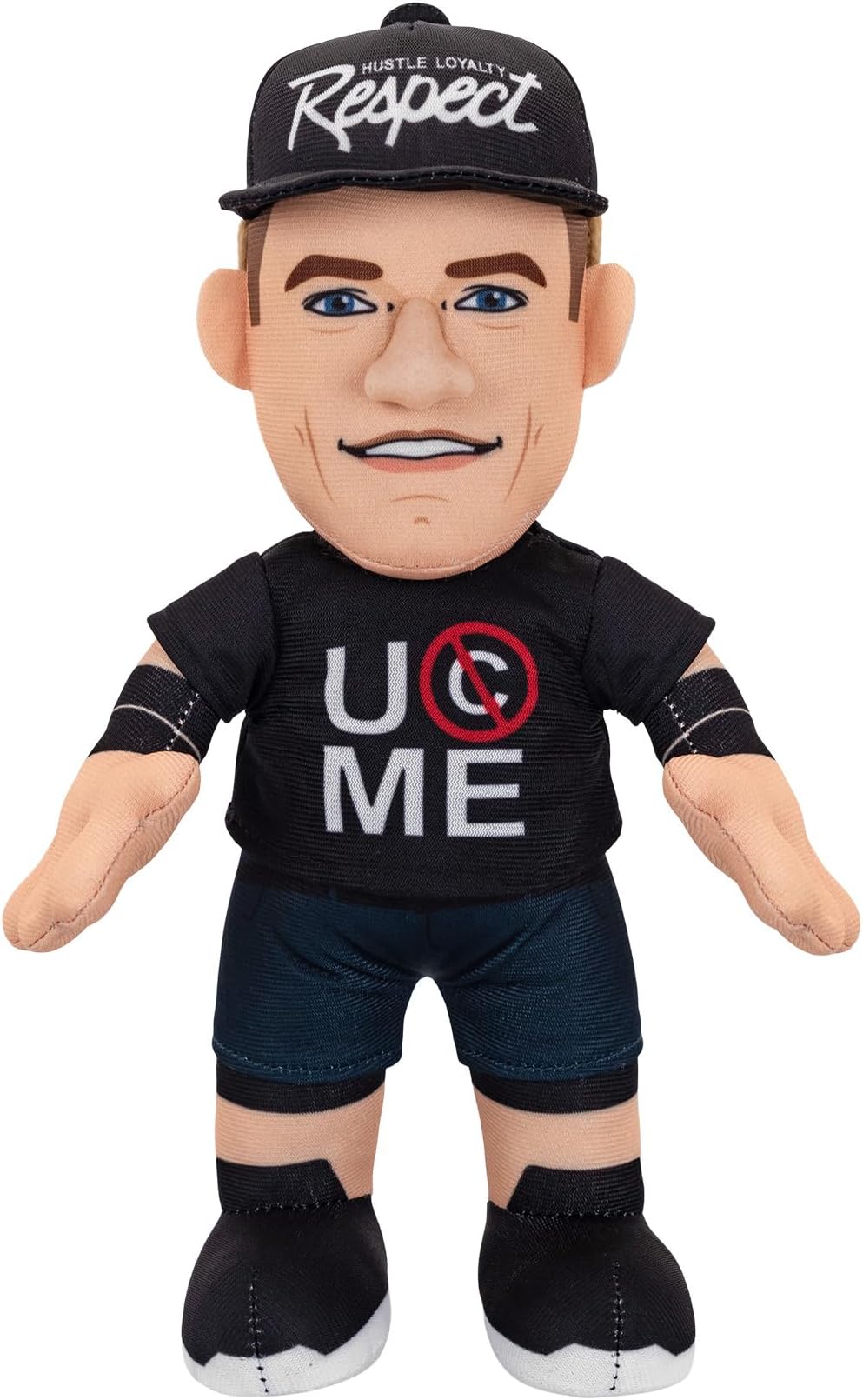 Bleacher Creatures WWE John Cena (Hustle Loyalty Respect) 10" Plush Figure - A Wrestling Legend for Play or Display