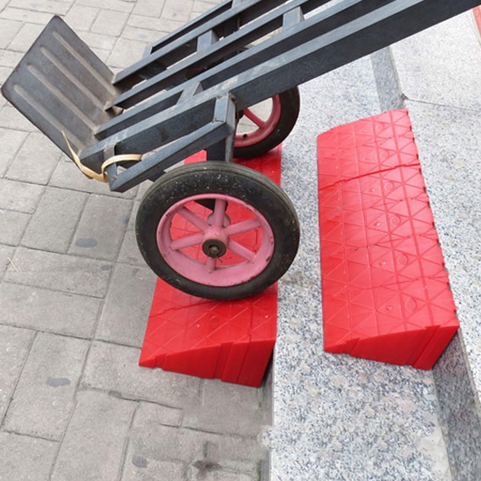 Rampas Portátiles para Escalones, Rampas de Umbral para Vehículos con Usos Múltiples, Rampa para Silla de Ruedas para Puerta, Escaleras, Escalones, Negro