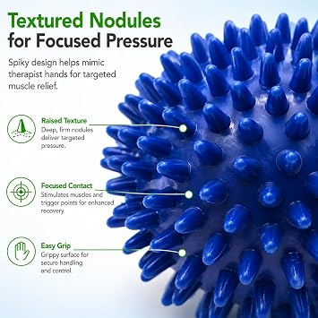 Spiky Massage Ball, 7cm | Plantar Fasciitis Treatment, Sensory Balls for Young Children, Trigger Point Massage