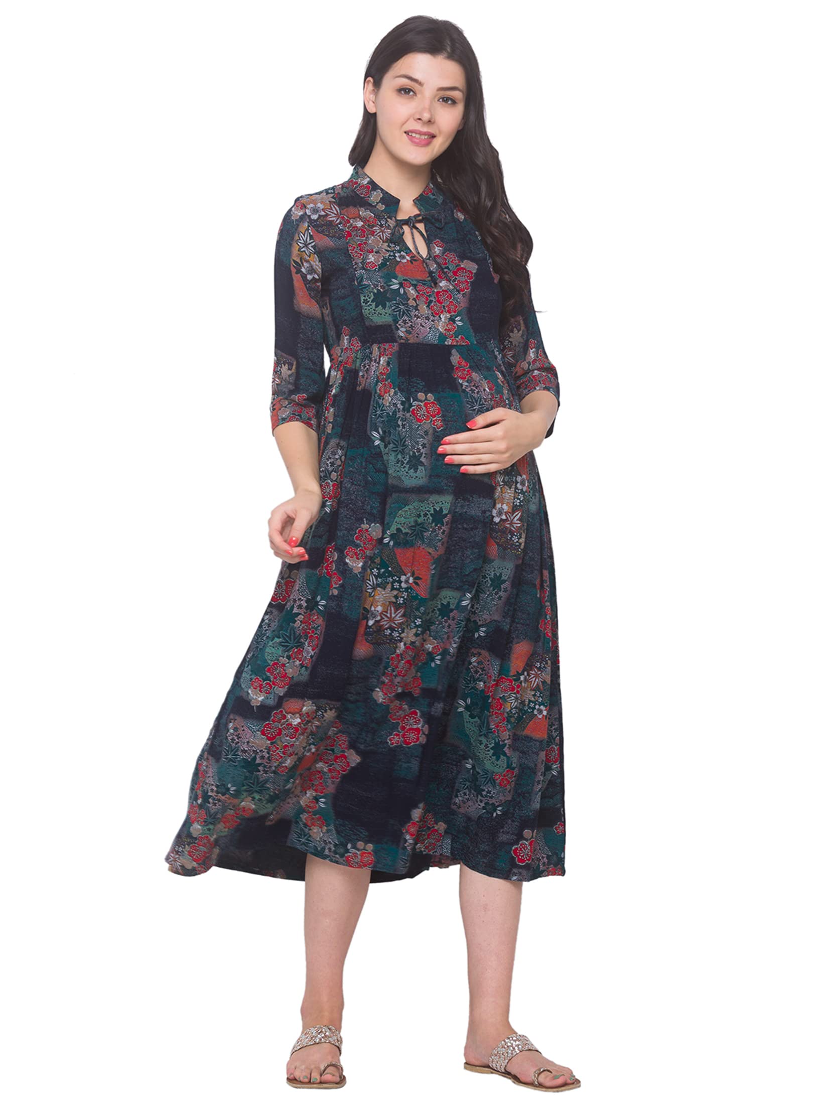 av2 Women's Rayon Relaxed Fit A Line Maternity Wear-picture-4