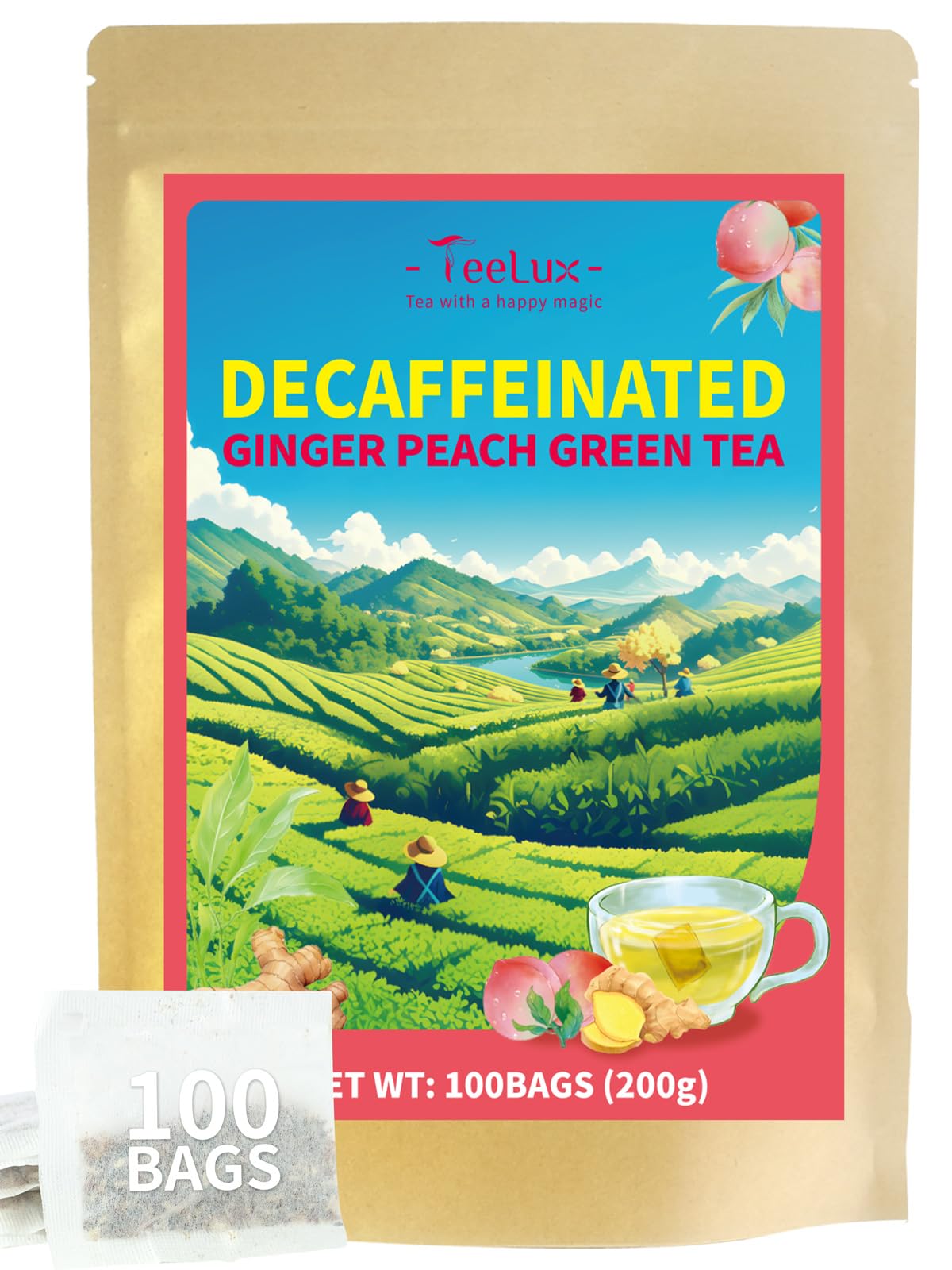 TeeLux Dandelion Leaf & Root Tea Bags 100 Count, Vegan, Rich Flavor, Premium Dandelion Tea, Natural Caffeine Free Herbal Tea — view 43