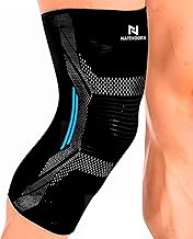 NativoDex Ginocchiera Stabilizzante di Supporto per Menisco e Legamenti - Tutore Ginocchio Antiscivolo di Compressione per Uomo e Donna - Ginocchiere Palestra