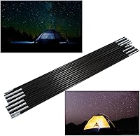 Vista 8 de Fibra de vidrio plegable 7 secciones tienda postes barra doble tienda poste soporte Marcos Kit