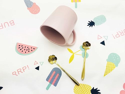 Miniatura 28 de 10 Pieces Stainless Steel Flower Spoon, Creative Gold Dessert Spoons, Coffee Spoons, Coffee Stirrers, Tea Spoon, Sugar spoon, Ice Cream Spoon