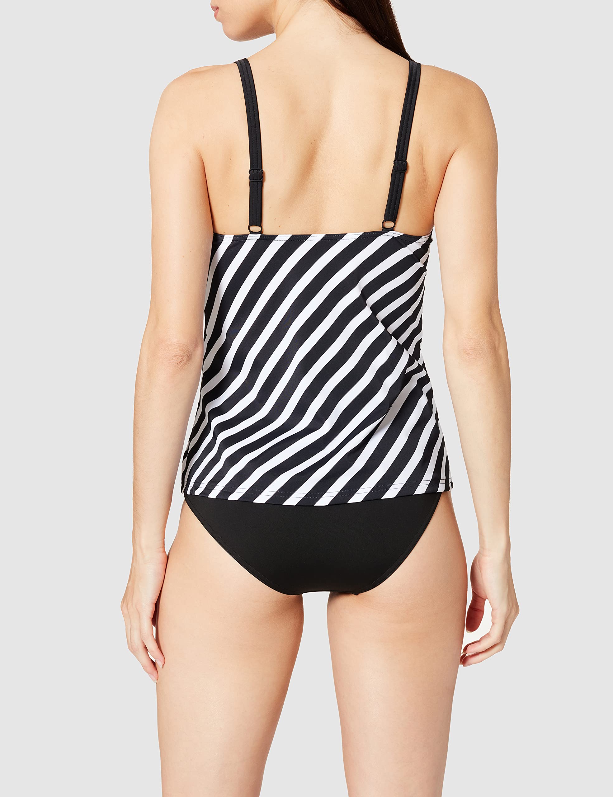 Firefly MEA Parte Superiore del Bikini, AOP/Black/White, 44B Donna