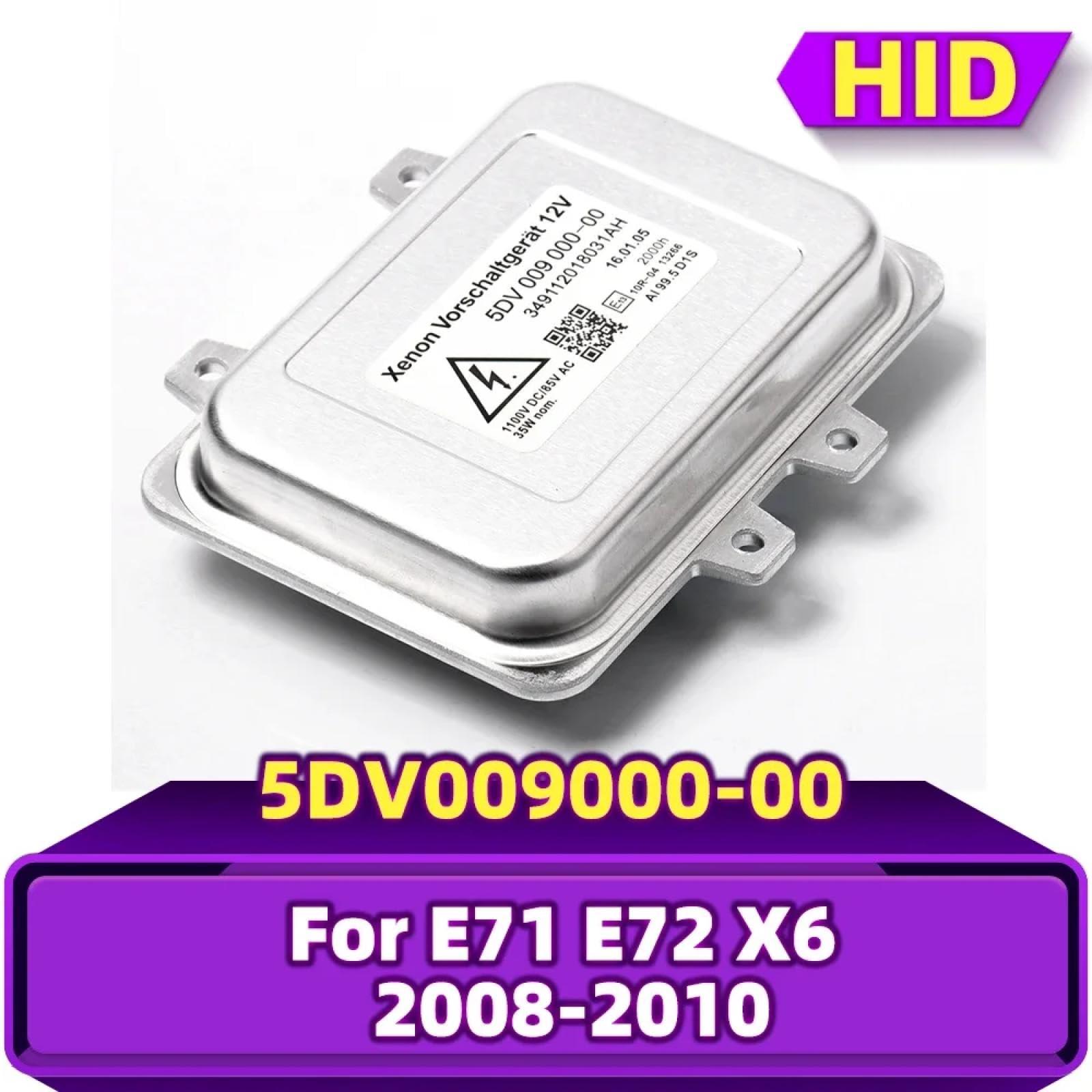 Xenon Headlight Ballast Módulo de Unidad LED para BMW E71 E72 X6 2008-2010 Módulo de balasto de xenón HID D1S Unidad de Control de Encendido de xenón 5DV009000