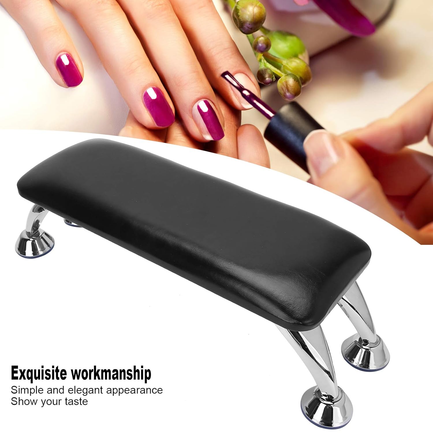 Nail Art Hand ow Salon Arm Hand Rest Cushion, ow with less Steel Support, ther Nail Art Cushion for Salon