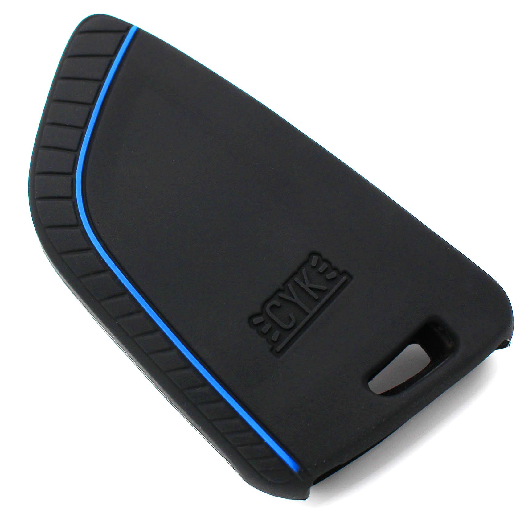 Image secondaire de Finest-Folia - Coque en Silicone BE pour clé de Voiture à 4 Boutons - Noir et Bleu