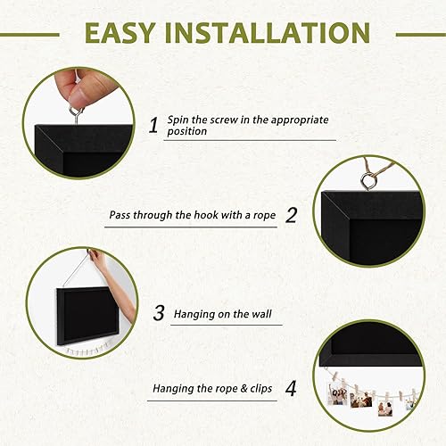 Vista 55 de Tablero de corcho grande de doble cara con lino, tablero de anuncios con marco de madera colgante de 24 x 18 pulgadas, tablero de visión