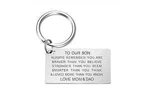 Engraved Son Keychain: An Eternal Token of Love from Mom