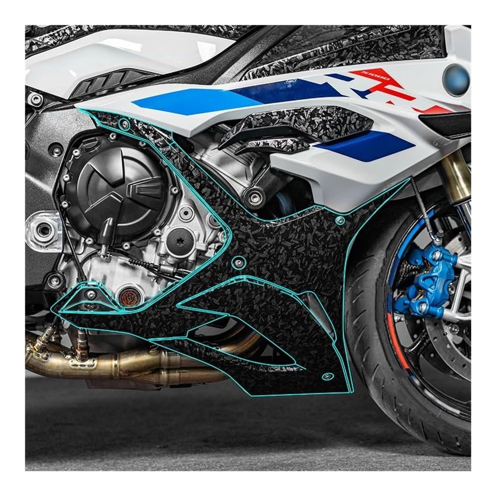 Protection Réservoir Carburant Protège-réservoir Moto BMW S1000RR - Autocollant PVC, Protection Genoux Autocollant Protection Réservoir Moto