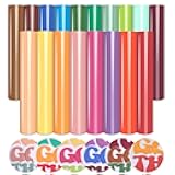 Tintnut Puff Vinyl Heat Transfer - 18 Sheets 12 x 10inches 3D Foaming HTV Iron on Vinyl for T-Shirts DIY Compatible with Cricut or Silhouette Cameo
