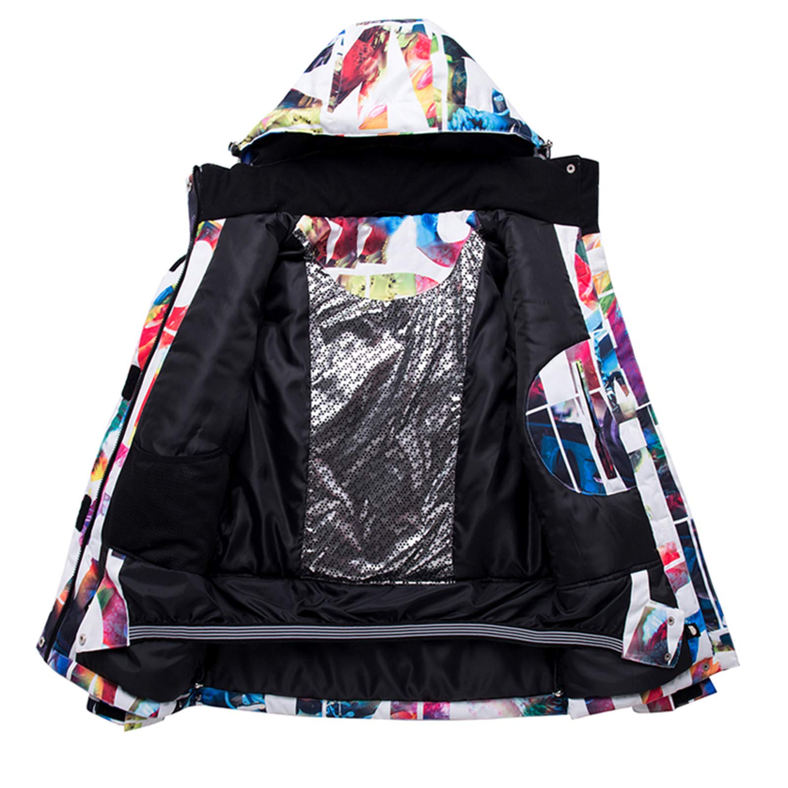 Generisch Giacca da sci professionale da donna con tecnologia impermeabile antivento per attività snowboard, abbigliamento casual caldo
