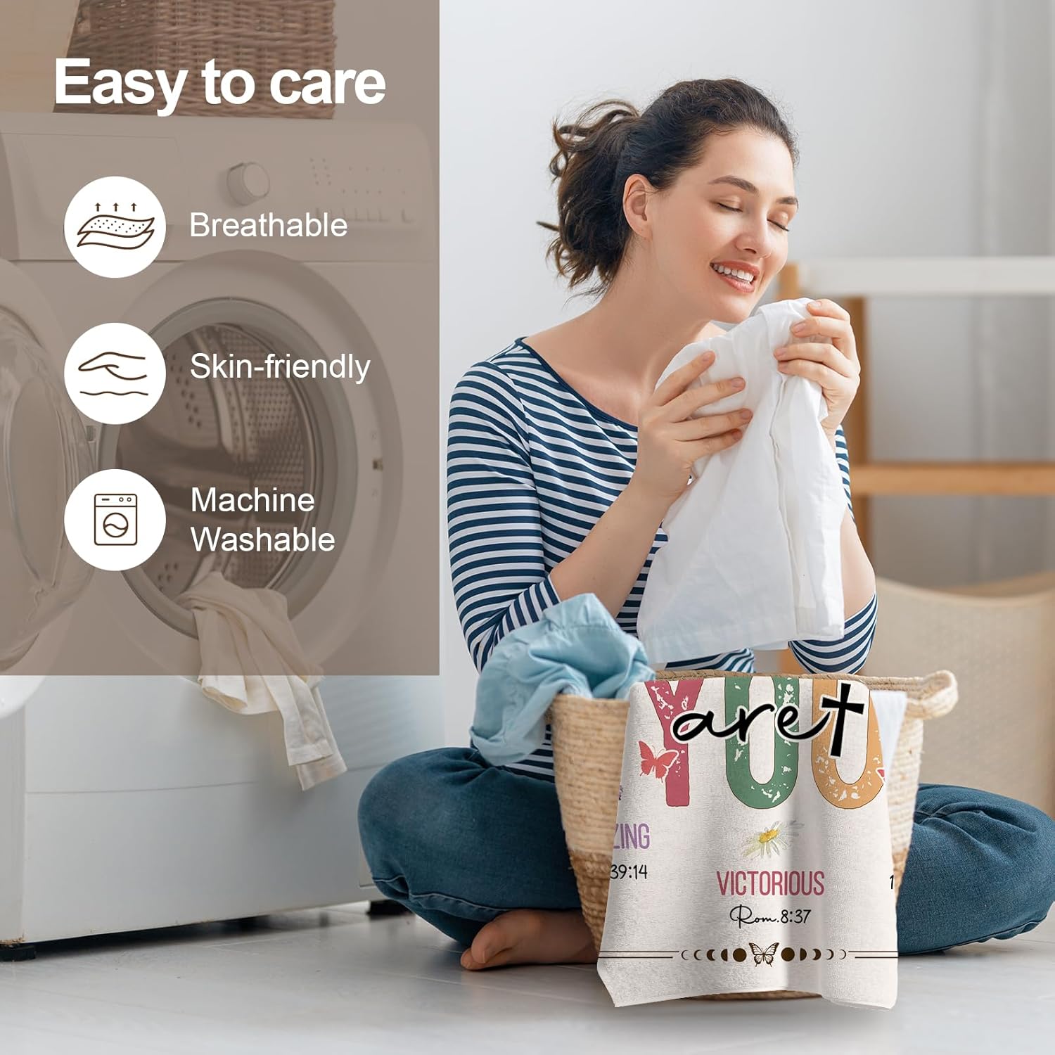 Christian Gifts for Women,Religious Gifts for Christians,Inspirational Bible Verse Blanket Gifts for Mom/Sister/Grandma/Girls/Friends –Soft Throw Blankets 50'' x 60'' - Image 5