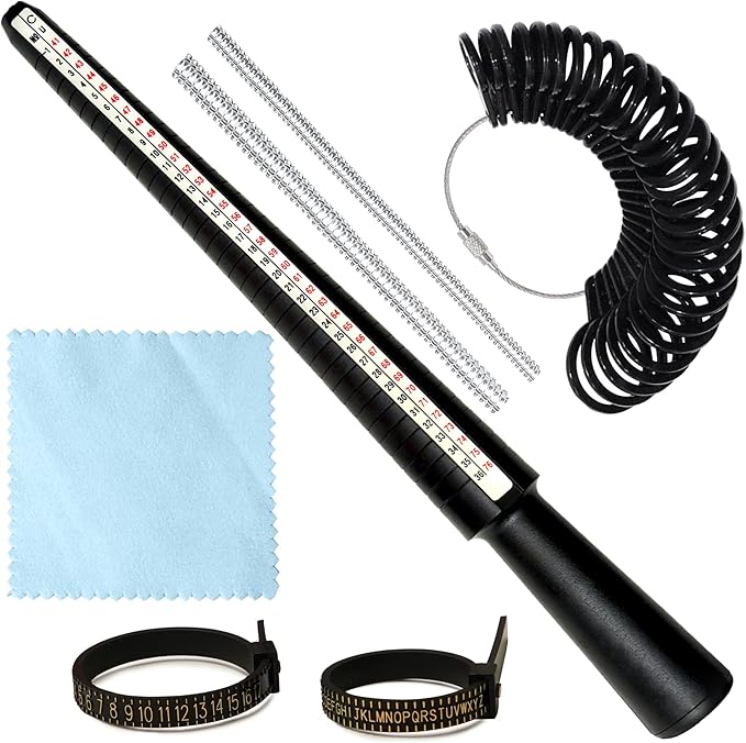 SEYHR Ring Sizer Measuring Tool Set with Ring Mandrel US