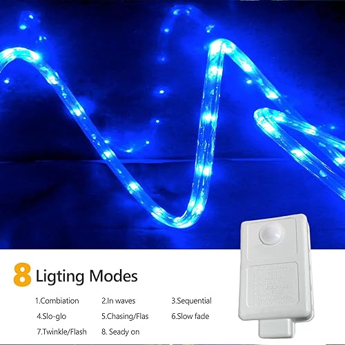 Miniatura 3 de Jnaurb Tira de luces LED de 50 pies con 360 luces LED para exteriores, conectables y flexibles con 8 modos, cuerda de iluminación LED impermeable