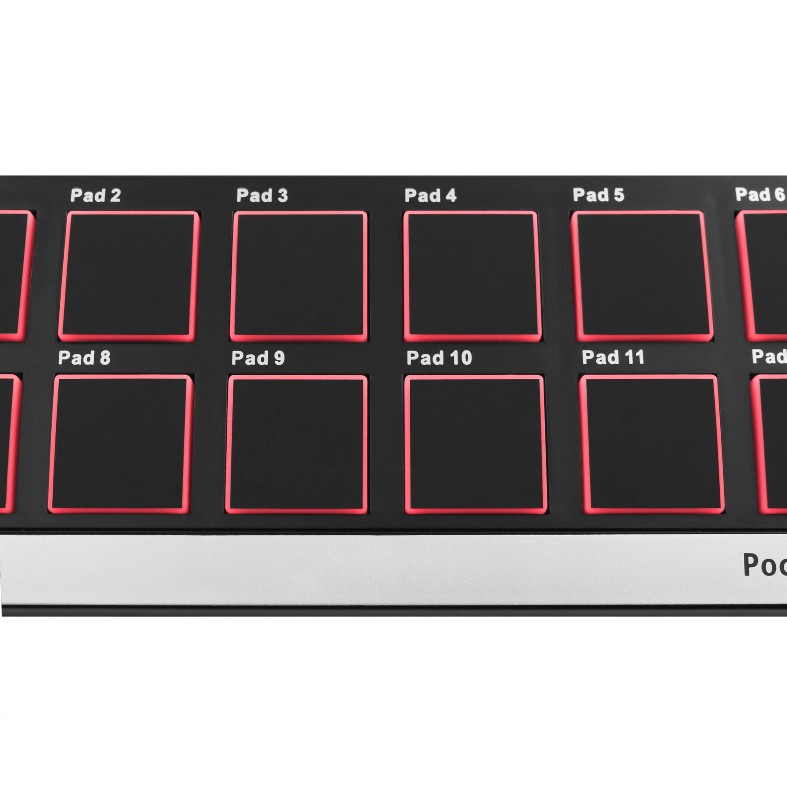 Plugger Studio Pocket Pad Contrôleur MIDI USB ultra compact pour ordinateur PC et Mac. 12 pads sensibles à la vélocité. Compatible avec tous les logiciels MAO DAW DJ Plug-ins Instruments virtuels.