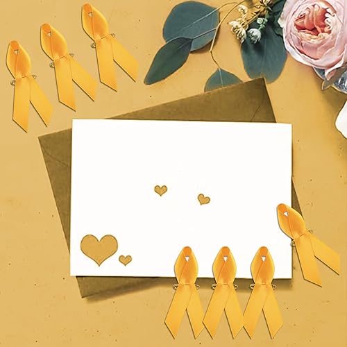 Miniatura 5 de WANDIC Alfileres de satén de cinta de poliéster, alfileres de cinta de concientización sobre el cáncer, broche de conciencia de fe de esperanza para