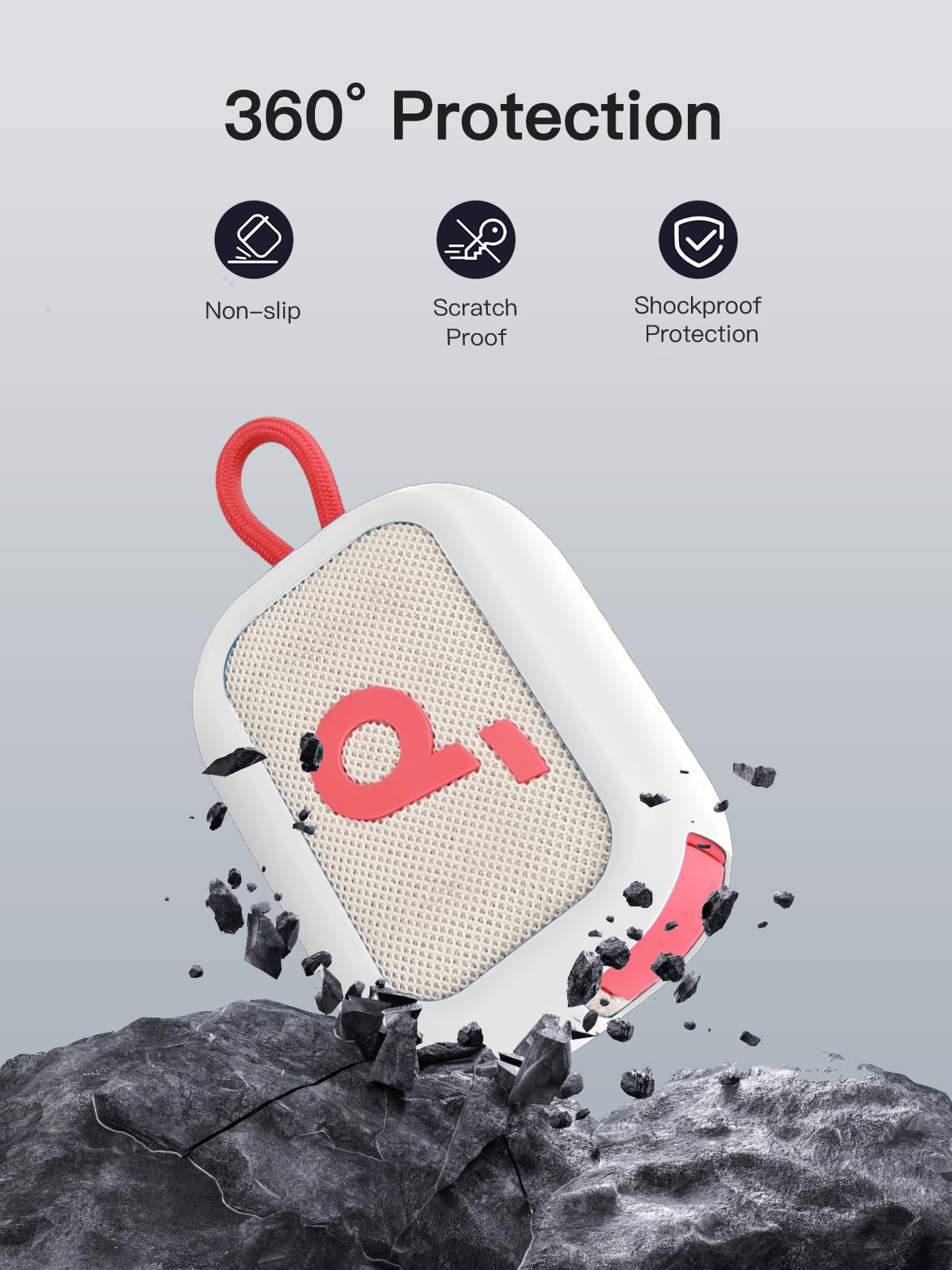 for Anker SoundCore Select 4 Go Silicone Case ?Soft Skin Silicone Case Full Protective Case Cover - White