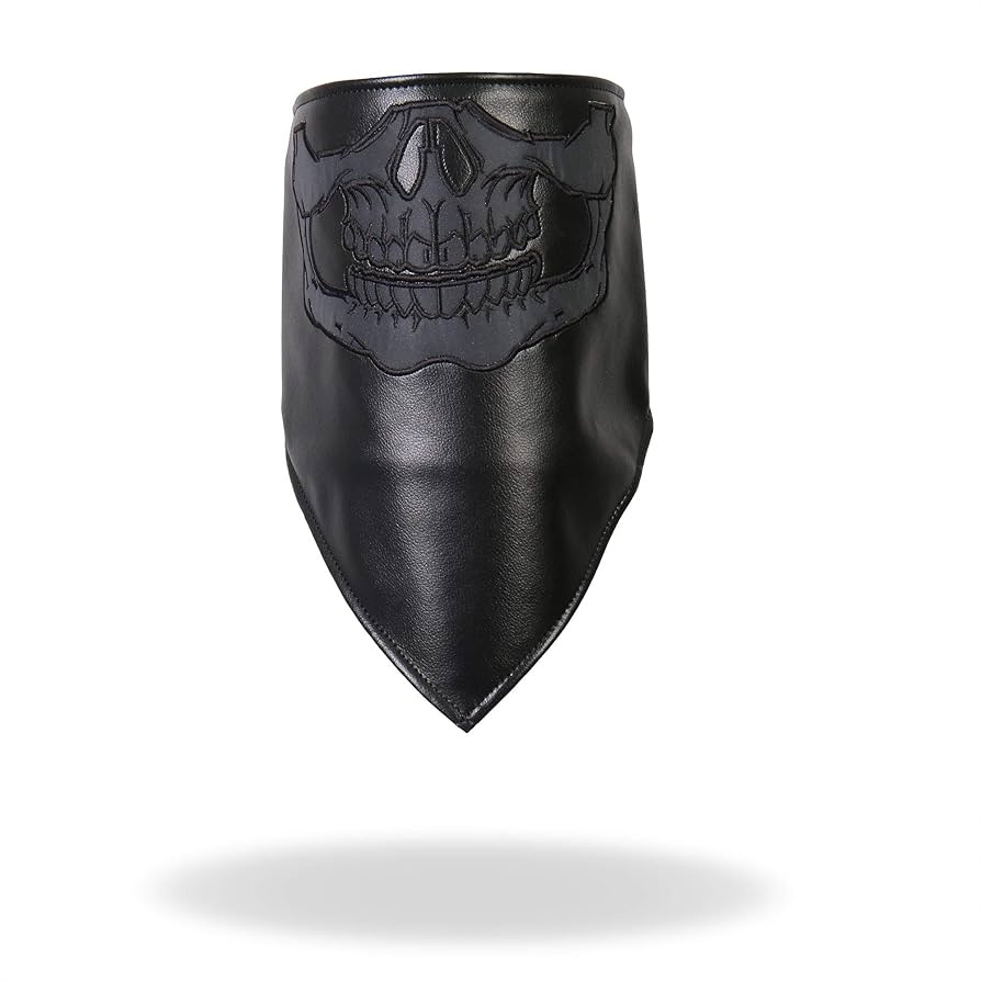 Amazon.com: Hot Leathers Reflective Skull Leather Face Wrap