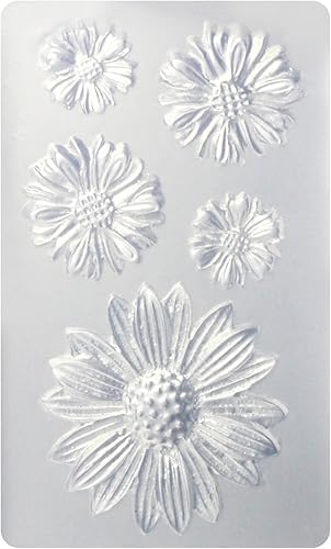 Miniatura 3 de Funshowcase Molde de silicona de girasol para fondant Sugarcraft, resina epoxi, arcilla polimérica para proyectos de manualidades