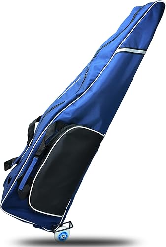 ThreeWOT Bolsa de rueda para esgrima con barra de tracción para máscara de espada y traje de valla, carrito de esgrima para sable de espadas y papel