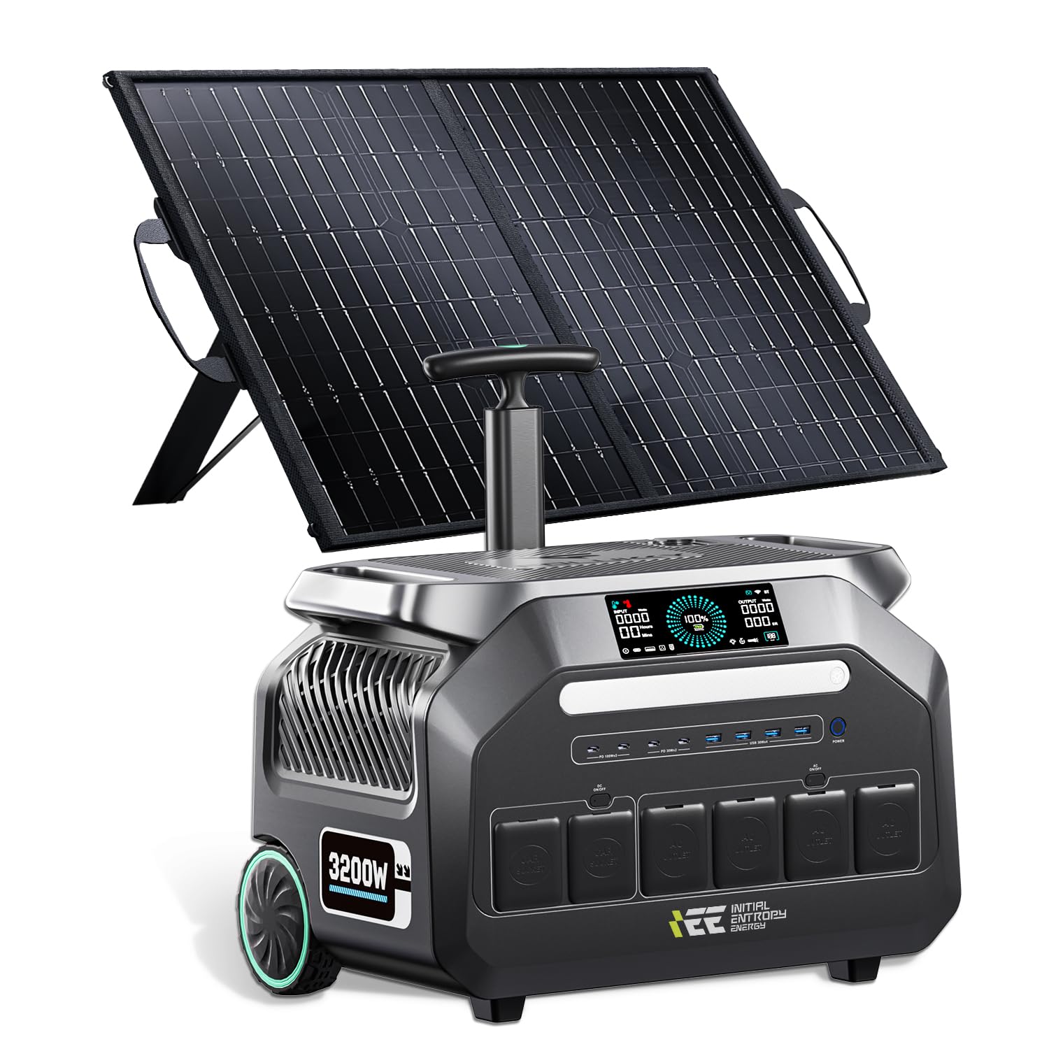 Amazon.co.jp: IEE P3200 ポータブル電源 ソーラーパネル 1枚100W