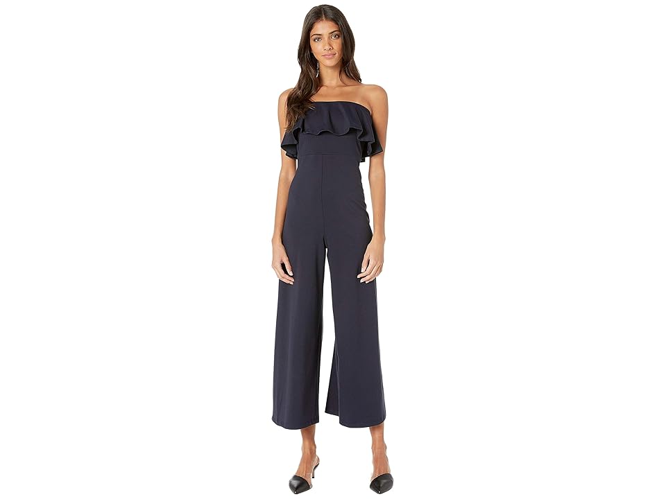 

Susana Monaco Ruffle Tube Jumpsuit (Midnight) Women's Jumpsuit & Rompers One Piece, Navy