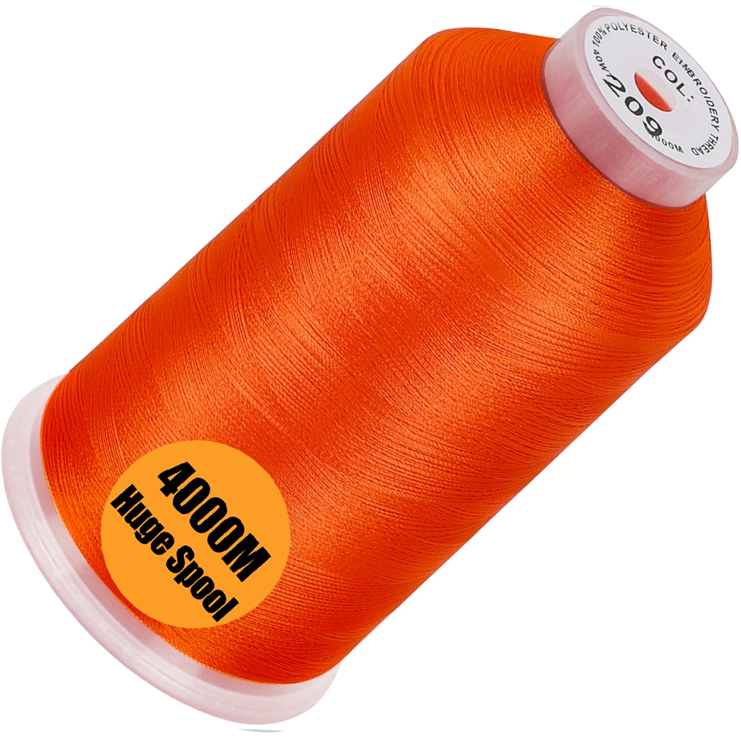 New brothread 4000M Huge Spool Embroidery Machine Thread - Tangerine