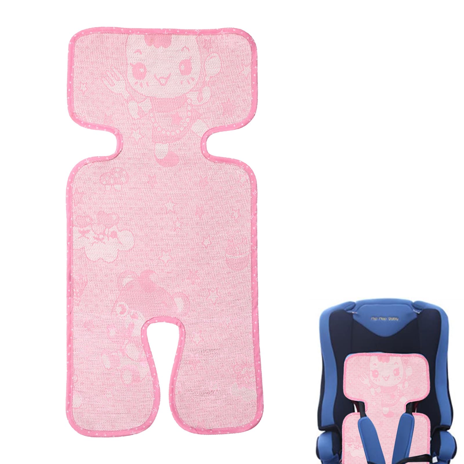 Colchoneta Silla Paseo Universal, Funda de Asiento de Cochecito de Verano, Colchoneta de Cochecito Universal, Funda Carro bebe Verano, Reduce la Sudoración y Mantiene al Niño Fresco, rosa