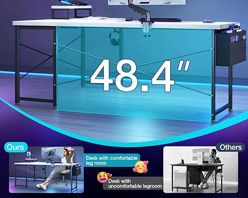 Miniatura 5 de ODK Escritorio en forma de L, escritorio esquinero para computadora de 59 pulgadas, escritorio de juegos, escritorio de oficina en casa con soporte