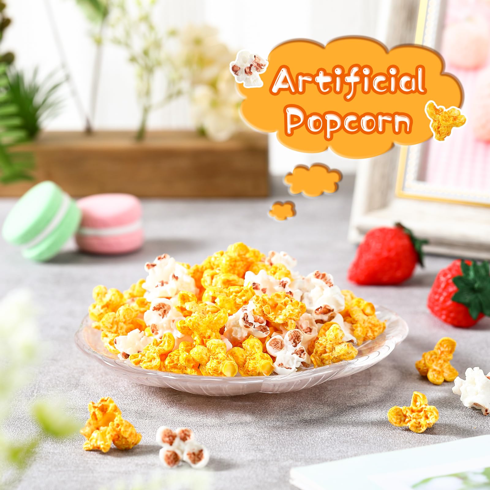 100 Stück Künstliches Popcorn - Bunte DIY Deko Für Partys & Bastelprojekte