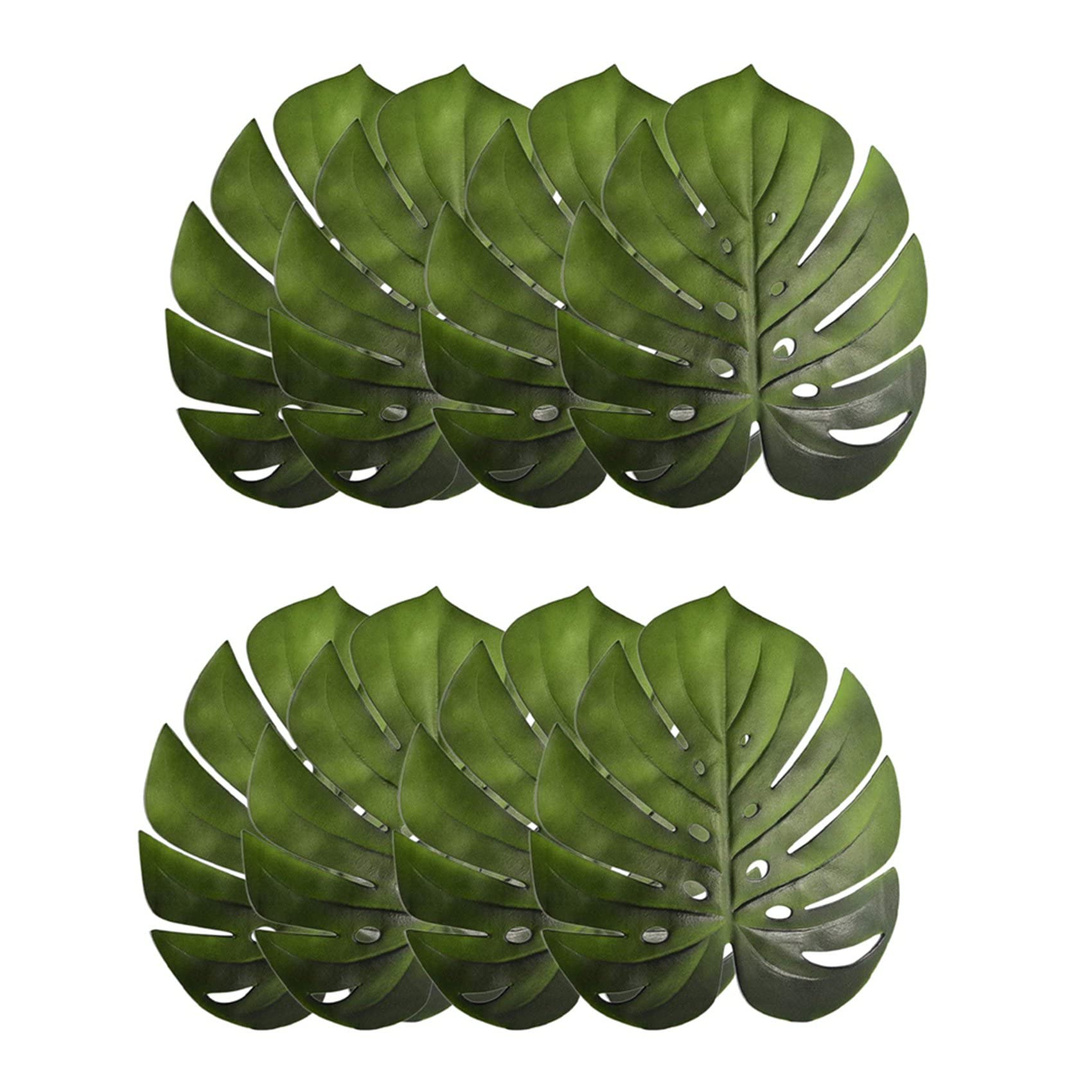 Hndhbfgrt 8Pcs Tropical Leaf Placemats Artificial EVA Monstera Leaves Palm Leaf,for Wedding Table Decorations Party Supplies