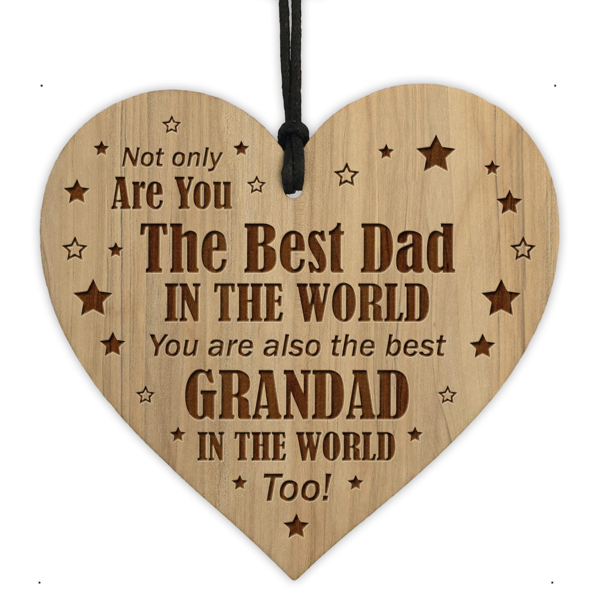 Red Ocean Dad And Grandad Gift From Daughter Son Engraved Heart Birthday For Him