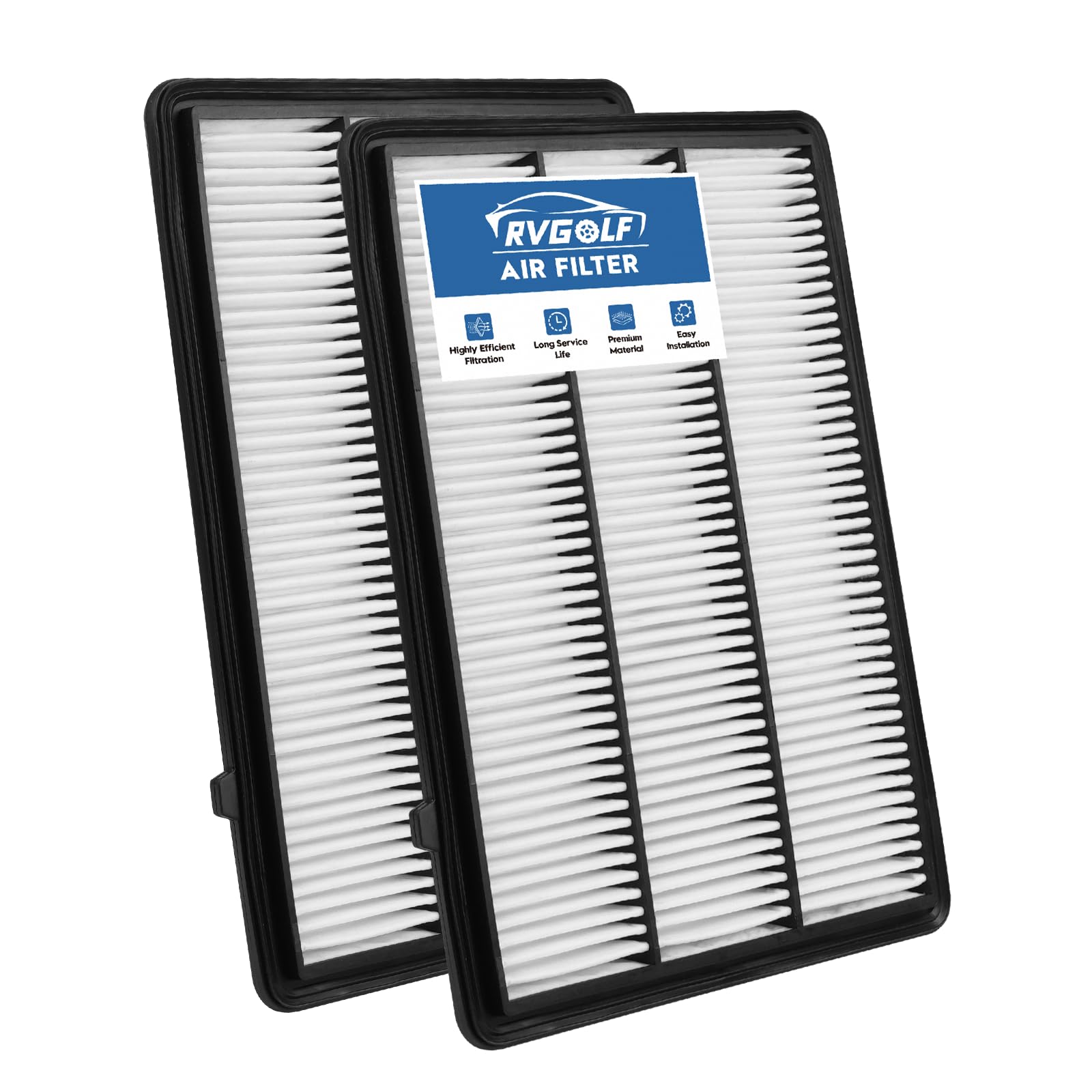 2PCS Engine Air Filter Fit for 2019-2025 Infiniti QX50(2.0L), 2022-2025 QX55 Air Filter Replacement Engine Filter Automotive Accessories# 165465NA1C CA12954 PA99486
