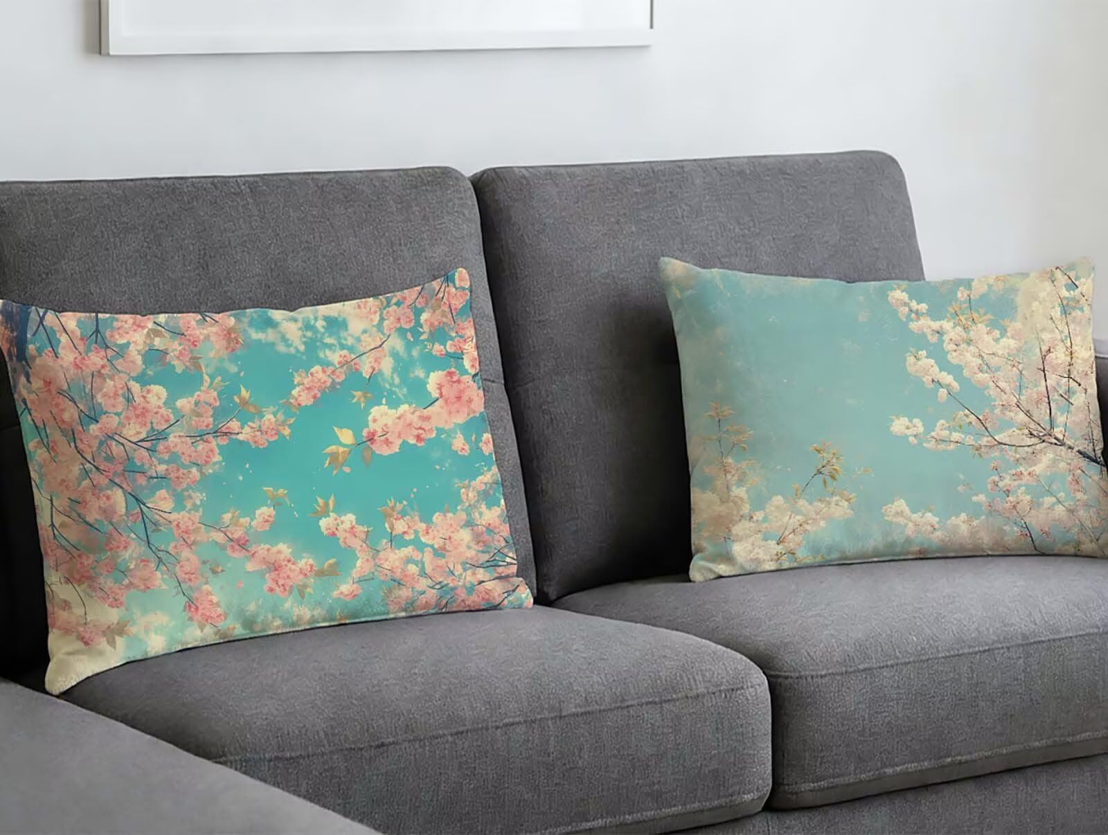 Coussin bleu 40x60 lot de 2 en velours pour decoration canape salon