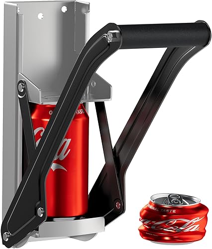 Trituradoras de latas para reciclaje Trituradora de latas de aluminio resistente de 16 onzas para montar en la pared Batidor de latas de refrescos