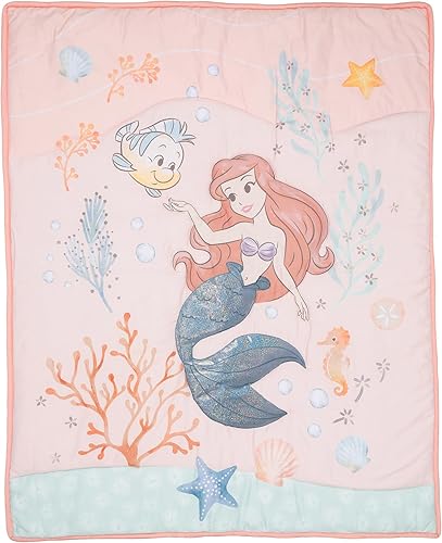 Miniatura 8 de Bedtime Originals Disney Baby The Little Mermaid - Juego de ropa de cama para cuna (3 piezas)