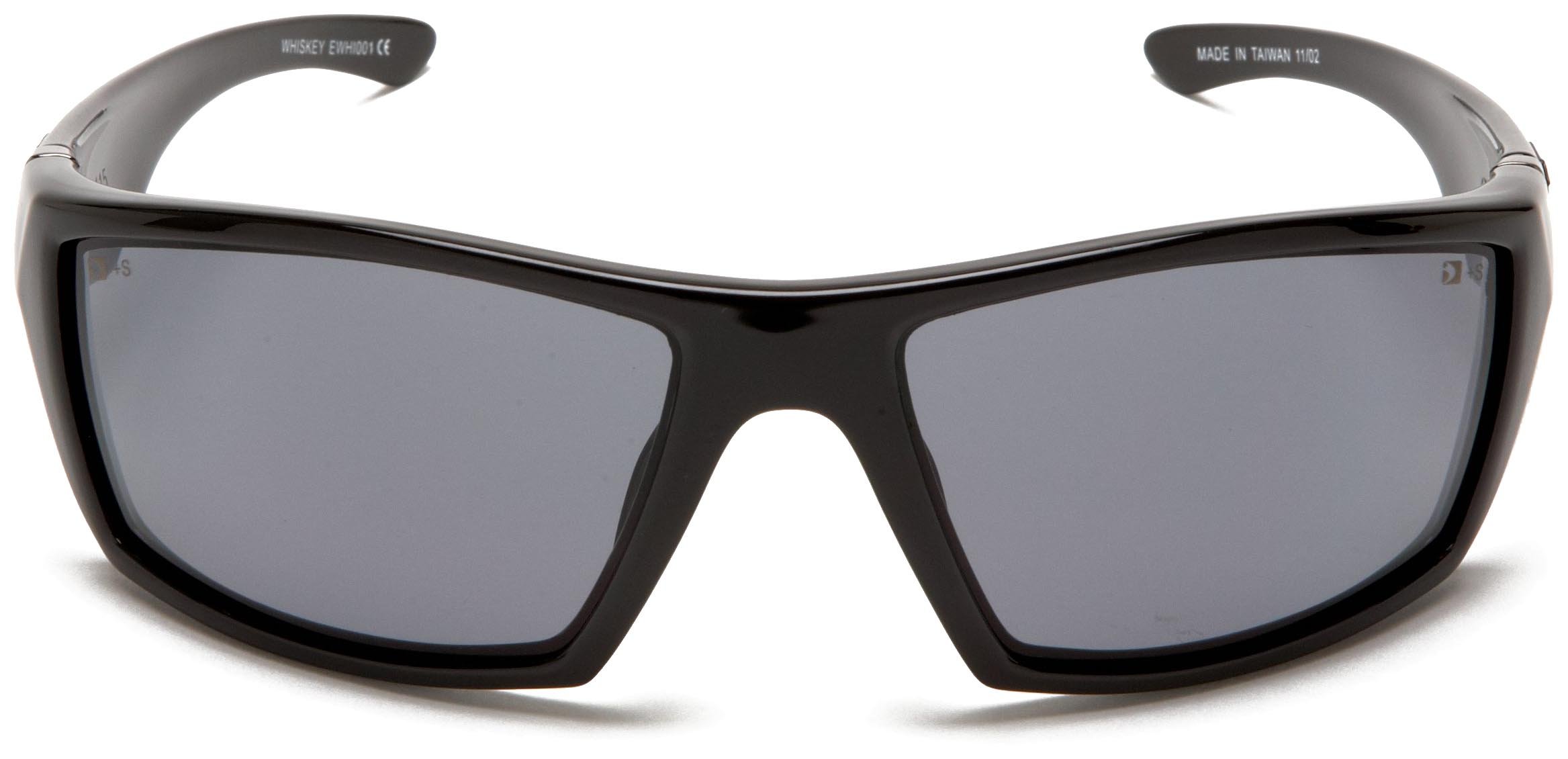 Bobster Gafas de sol balísticas del whisky, marco negro/lente antivaho humo